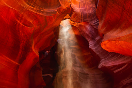 Original work "Antelope Canyon Twirling Dust", framed and print-only options