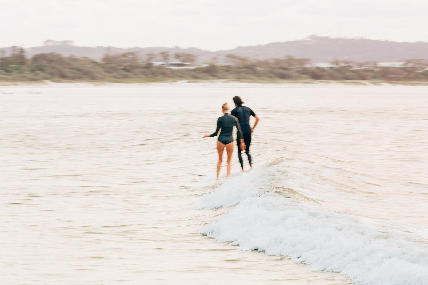 Original work "Byron Bay Share a Wave", framed and print-only options