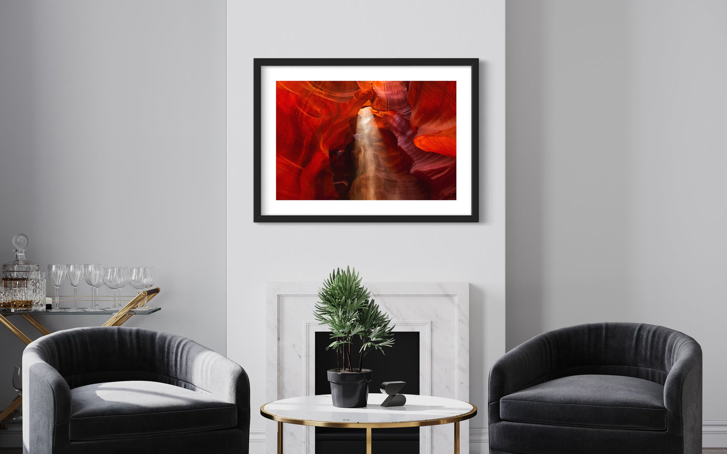 Original work "Antelope Canyon Twirling Dust", framed and print-only options