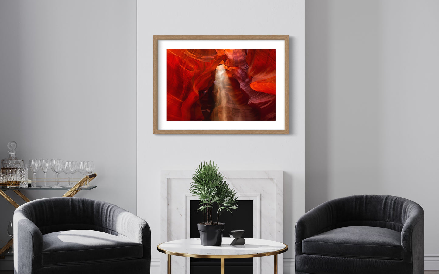 Original work "Antelope Canyon Twirling Dust", framed and print-only options