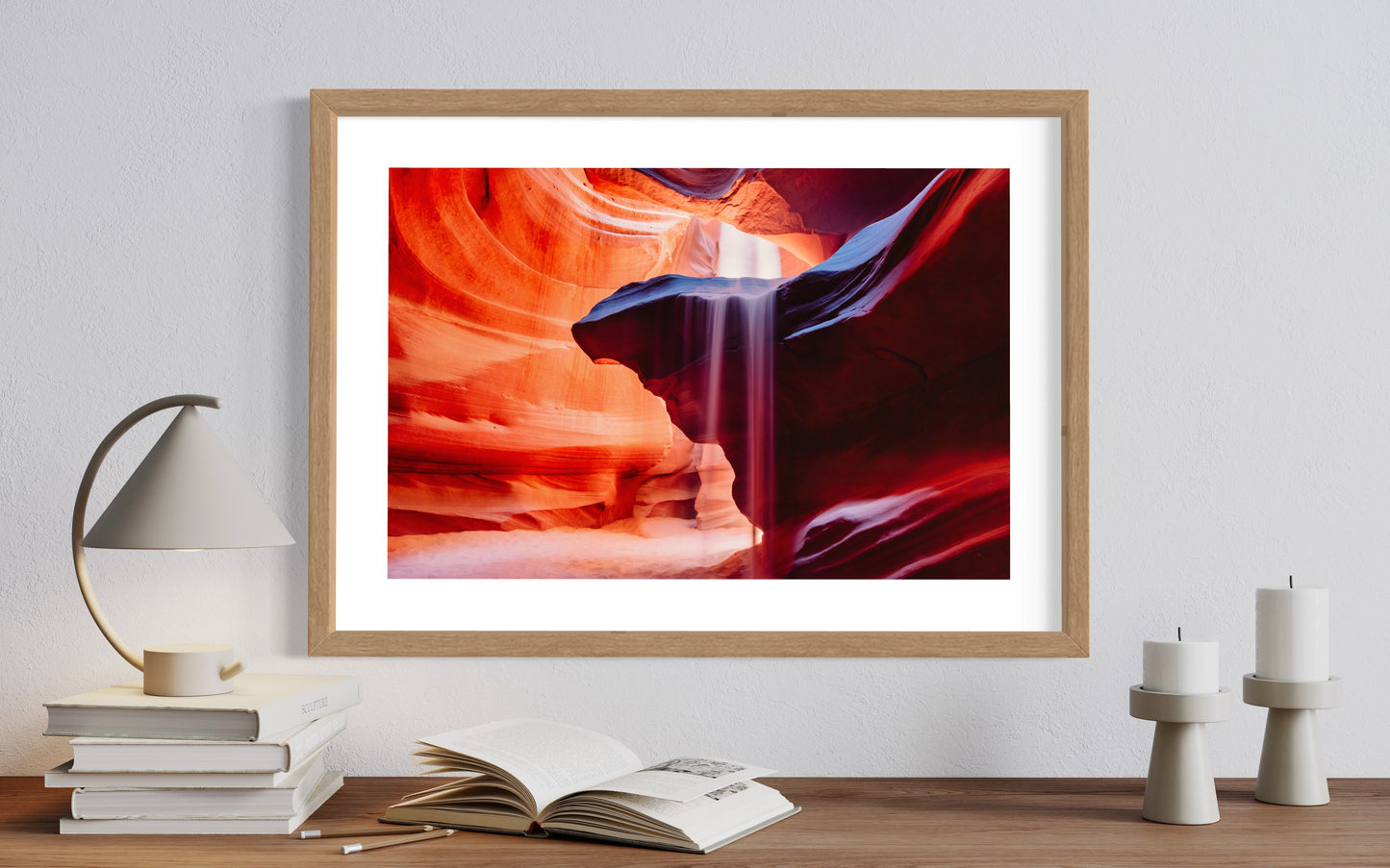 Original work "Antelope Canyon The Fall", framed and print-only options