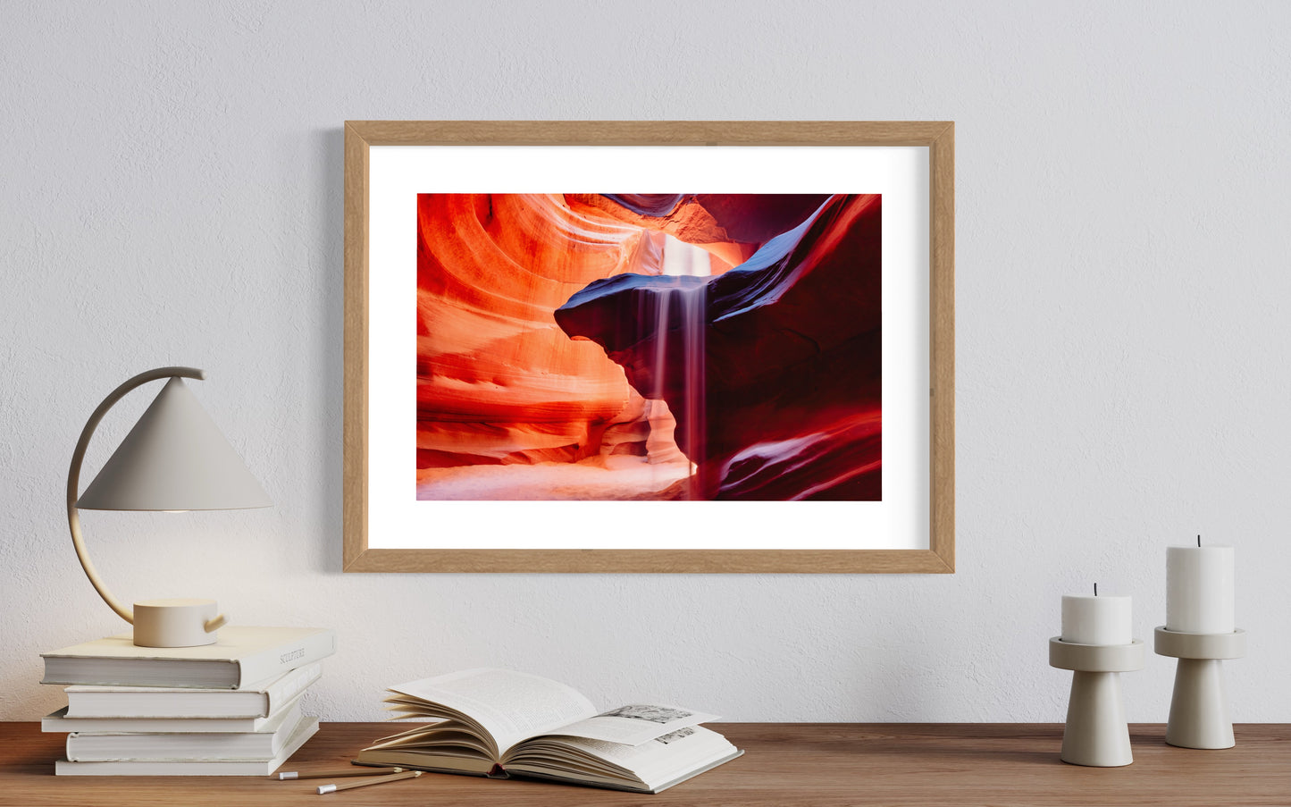 Original work "Antelope Canyon The Fall", framed and print-only options