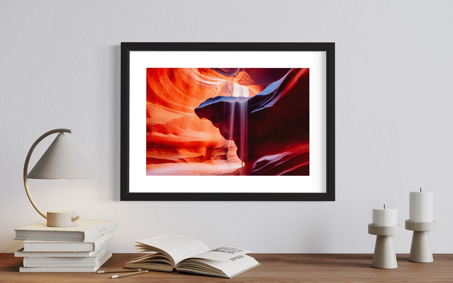 Original work "Antelope Canyon The Fall", framed and print-only options